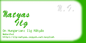 matyas ilg business card